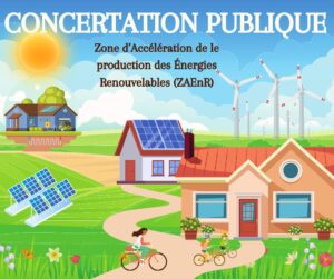 Consultation publique sur les Zones d’Accélération de Production d’Énergies Renouvelables (ZAER)